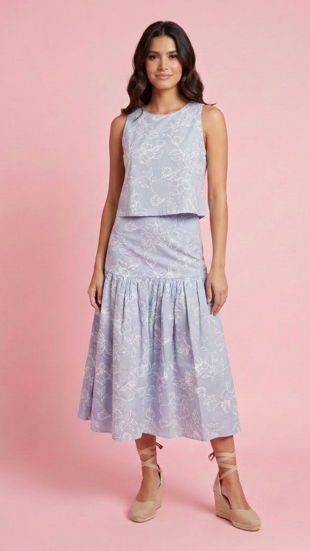 SET BLUSA Y FALDA LARGA DAMA