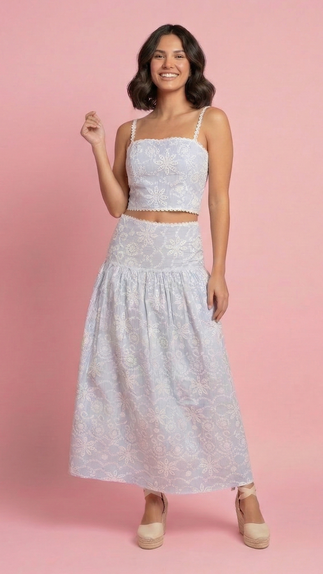 SET BLUSA Y FALDA LARGA DAMA