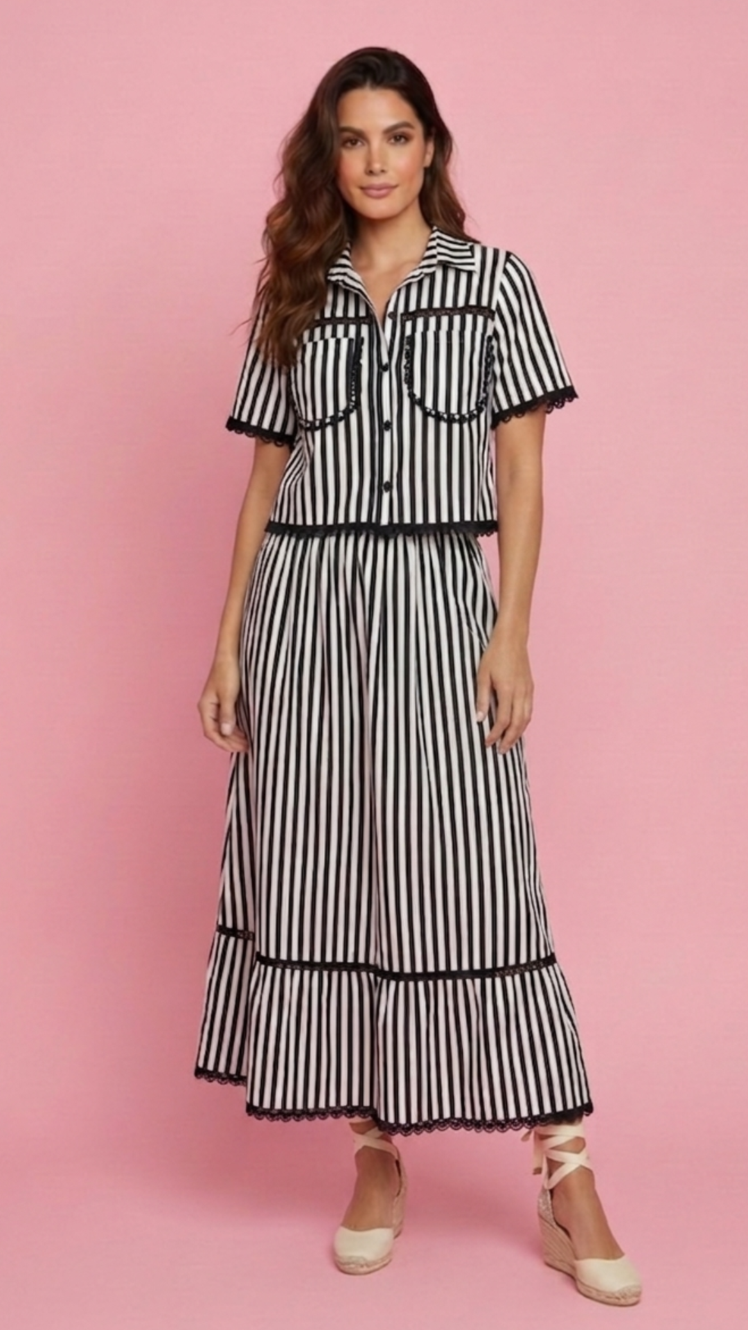 SET BLUSA Y FALDA LARGA DAMA