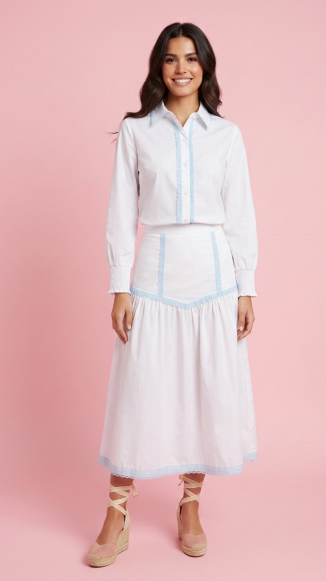 SET BLUSA Y FALDA LARGA DAMA