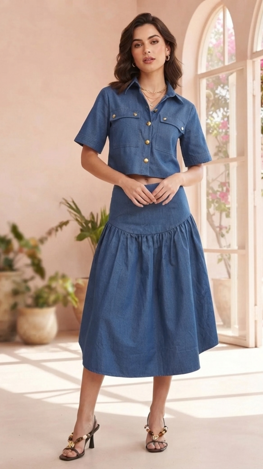 SET BLUSA Y FALDA DAMA