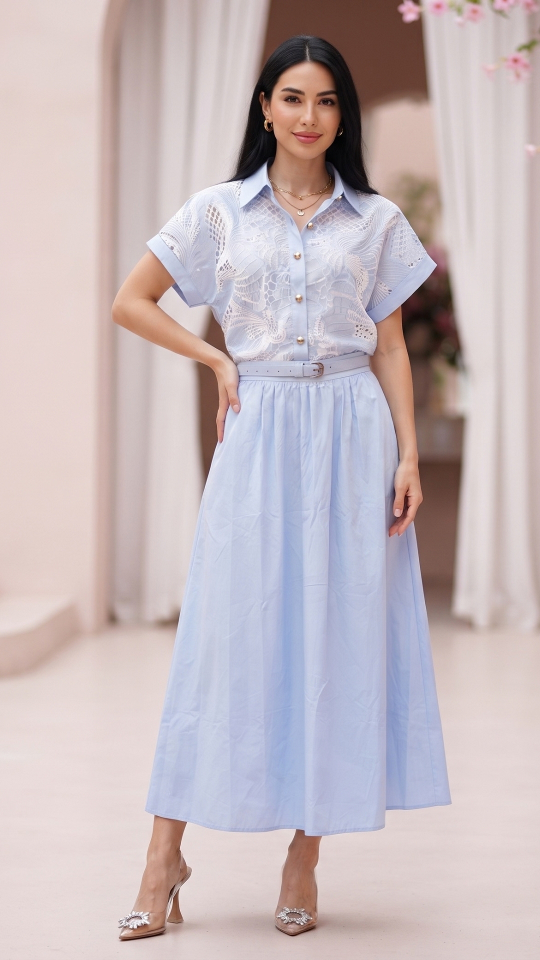 SET BLUSA Y FALDA LARGA