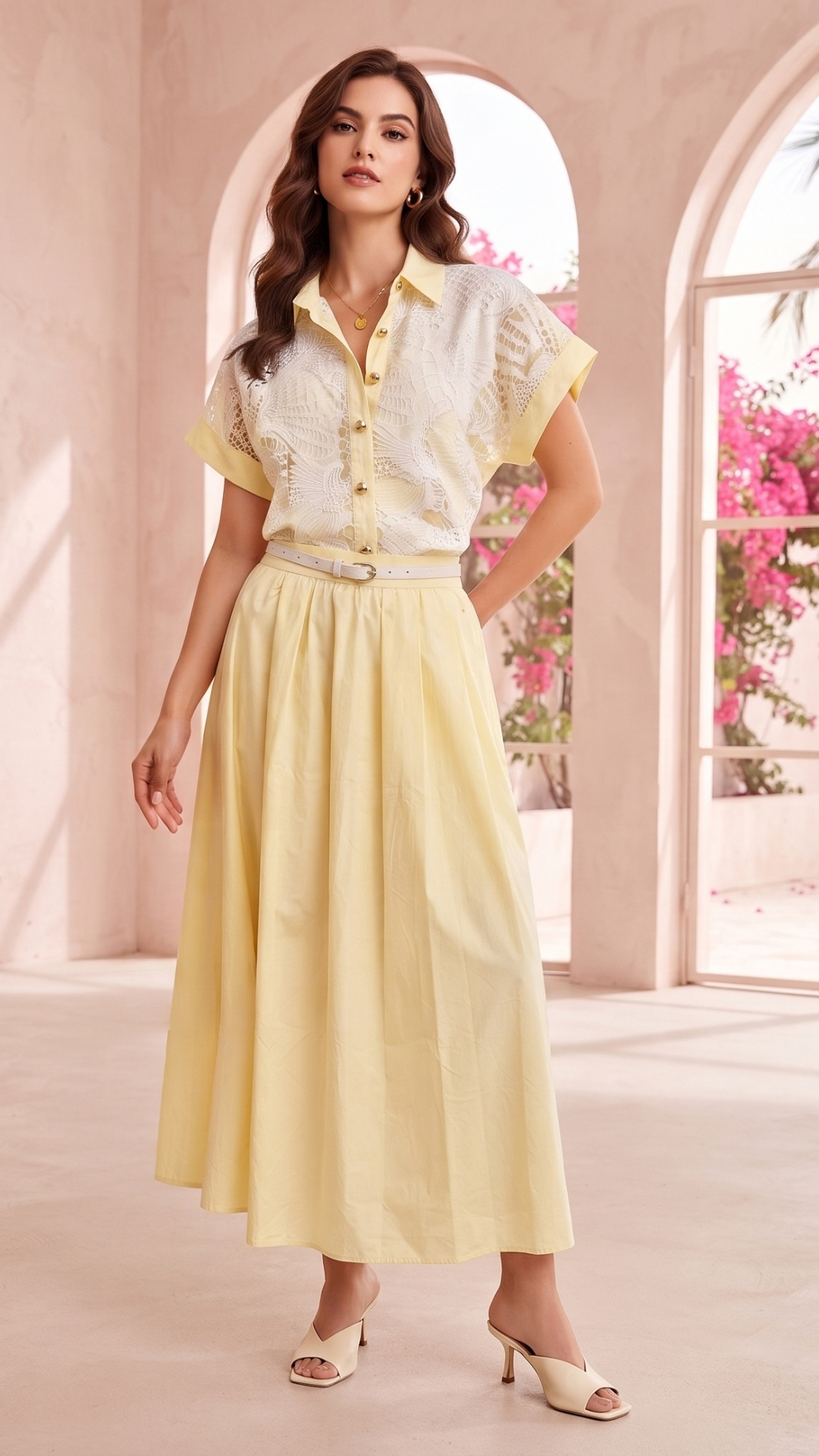 SET BLUSA Y FALDA LARGA DAMA